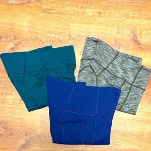 Victoria Secret Sport Three Athletic Pocket Leggings in Blue,Green,Green Marl M